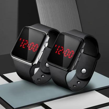 Enkla moderiktiga LED-klockor för män, designerklocka för män, silikon, elektronisk digital kvartsklocka, relogio masculino