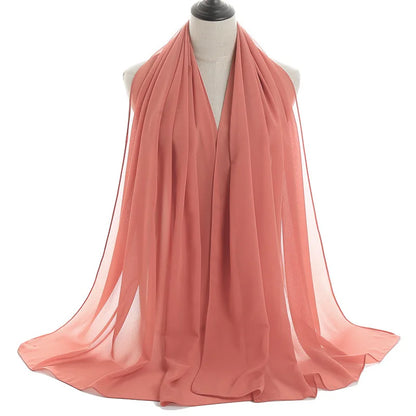 Ramadan Islamisk Instant Bubble Chiffong Sjal Halsduk Dam Huvudbonad Kvinnor Hijabs Halsdukar Bufandas Muslimsk Slöja Hijab Snood 180*70cm