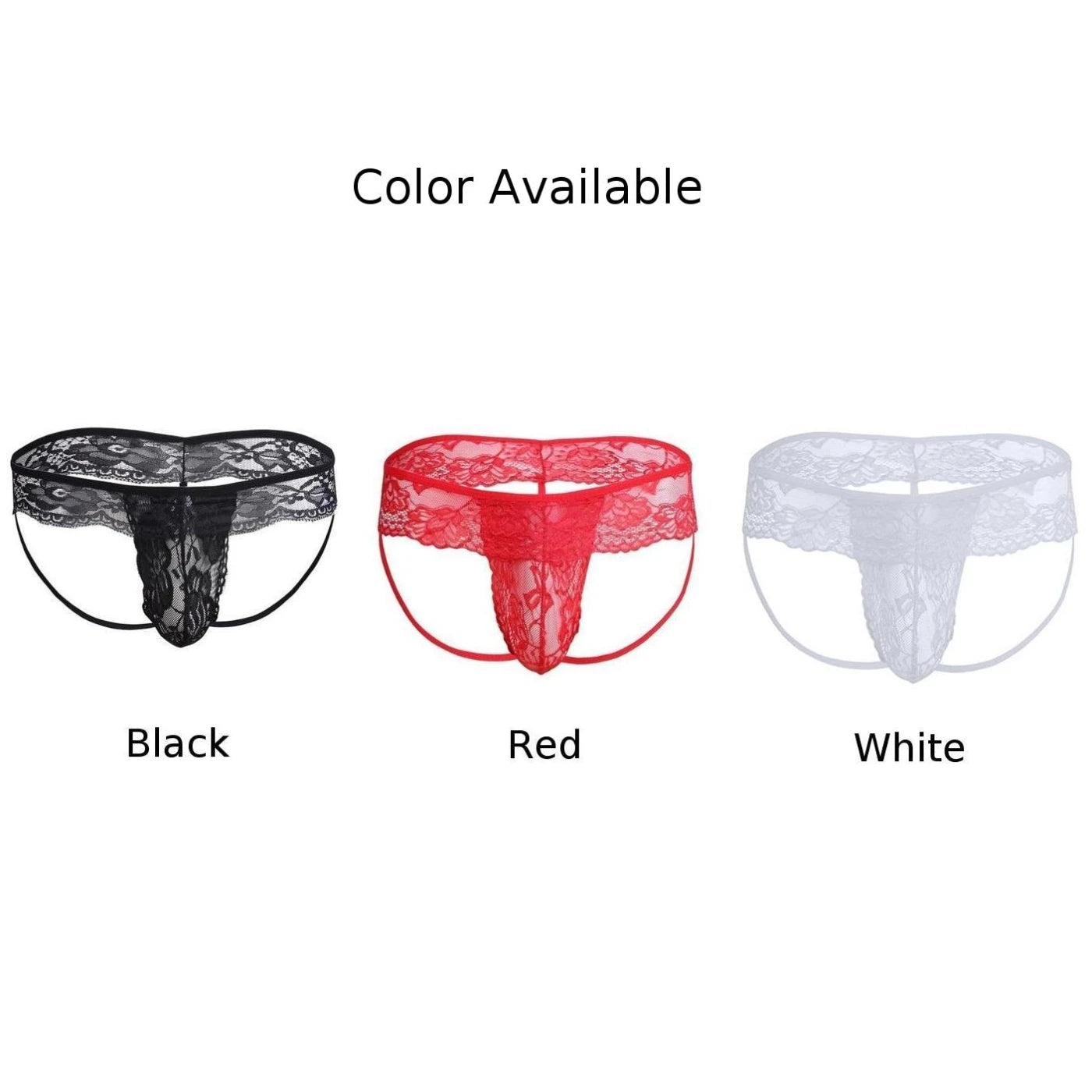 Herrunderkläder Transparenta Sissy S~3XL Stringtrosor Utbuktande Påse Bekväma G-string Gay Låg Midja Plusstorlek