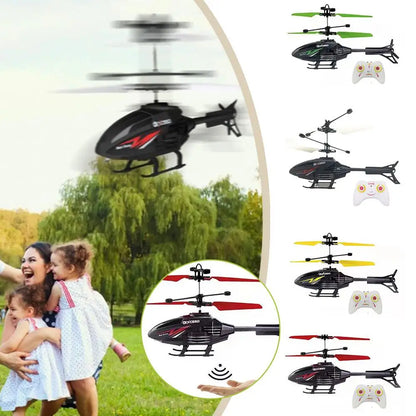 Fjärrstyrd helikopter 2-kanals RC-helikopterleksaker för barn Flygleksaker Infraröd induktionsupphängningsflygplan Laddningspresenter