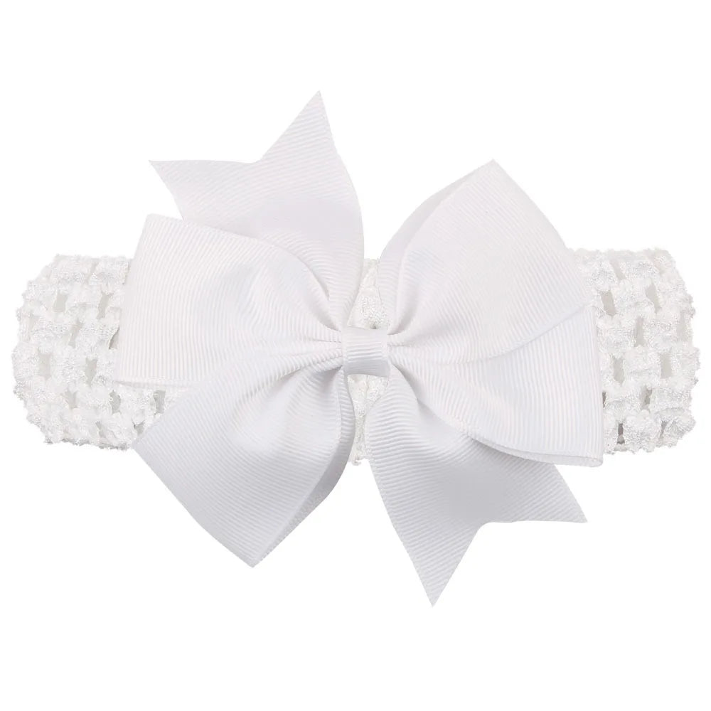 Baby Flicka Pannband Stor Rosett Rosett Bandage Band Hårtillbehör Band Barn Nyfödda Barn Huvudbonad Turban