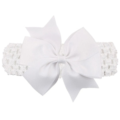 Baby Flicka Pannband Stor Rosett Rosett Bandage Band Hårtillbehör Band Barn Nyfödda Barn Huvudbonad Turban