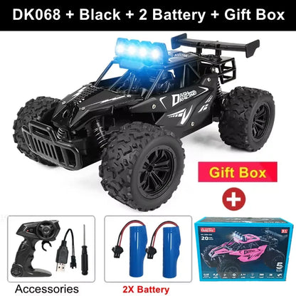 Oike RC-bil 1:16 modell med LED-lampor radio terrängstyrd klätterbil utomhusbilar driftrace leksaker pojkar presenter