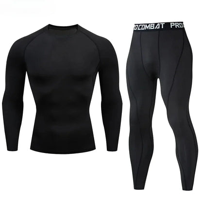 2 st. herr kompressions sportkläder elastiska träningsset yoga träningskläder jogging fitnesskläder träningsoverall byxor sport