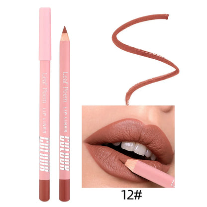 Läppstift Läppenna Set Matt Sammet Läppenna Kontur Makeup Sexigt Rött Läppstift Långvarigt Skönhetsmedel