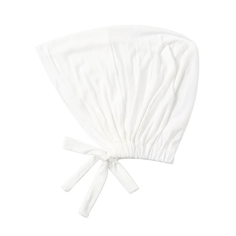 Muslimska Kvinnor Inner Hijab Mössor Stretch Justerbar Elastisk Bonnet Knytband Jersey Kvinnlig Huvudbonad Turbante Mujer