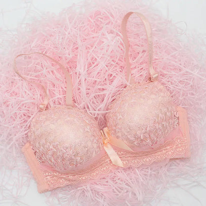 Kvinnor Bygellösa Sexiga Bh-Set Låg Midja Trosor Utan Bygel Bralette Underkläder Set Mjuka BH:ar Dammode Underkläder Stora Storlekar Set
