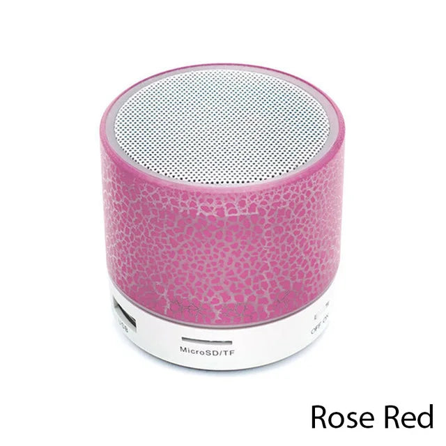 Trådlös Bluetooth-högtalare Mini PC-högtalare Crack LED SD-kort USB Subwoofer Bärbar musikljudkolumn för stationär dator