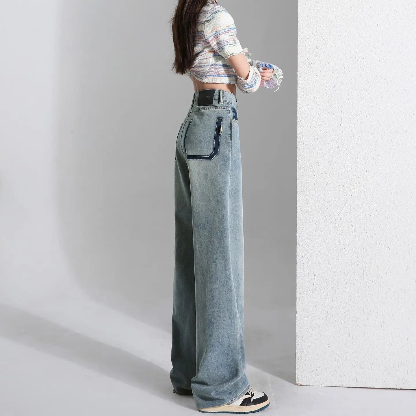 Baggy Jeans Dam Vida Ben Denimbyxor Y2K Estetiska Streetwear Lös Passform Retro Dammode Trendiga Casual Outfits Jeans