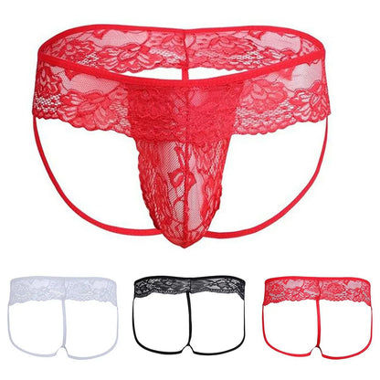 Herrunderkläder Transparenta Sissy S~3XL Stringtrosor Utbuktande Påse Bekväma G-string Gay Låg Midja Plusstorlek