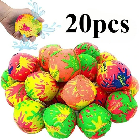 20 st hundleksaker, plaskbollar för poolen, återanvändbara vattenbollar av tyg, absorberande bubbelbollar, sommarfester på stranden