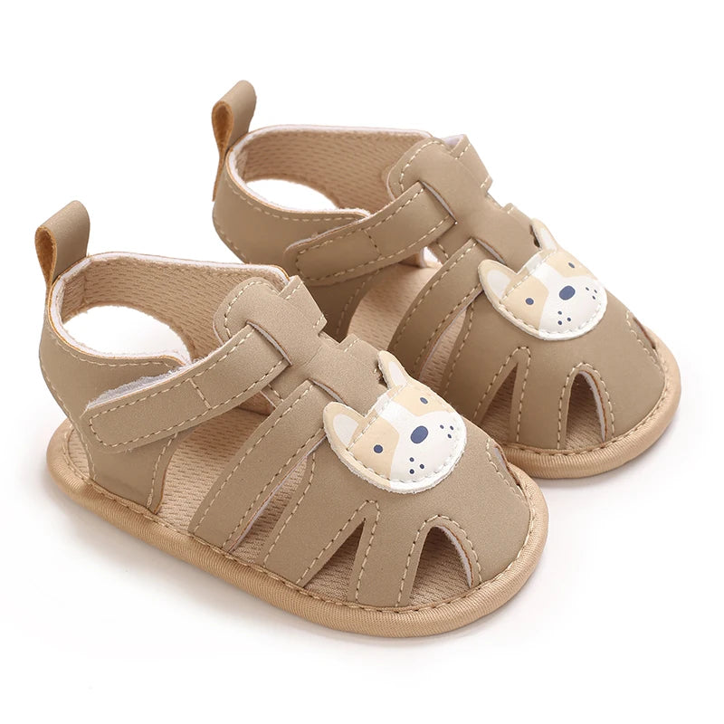 Sommar Nyfödda Babyskor Halkfria Mjuksula Casual Mode Dop Tecknade Sandaler 0-12 Månader