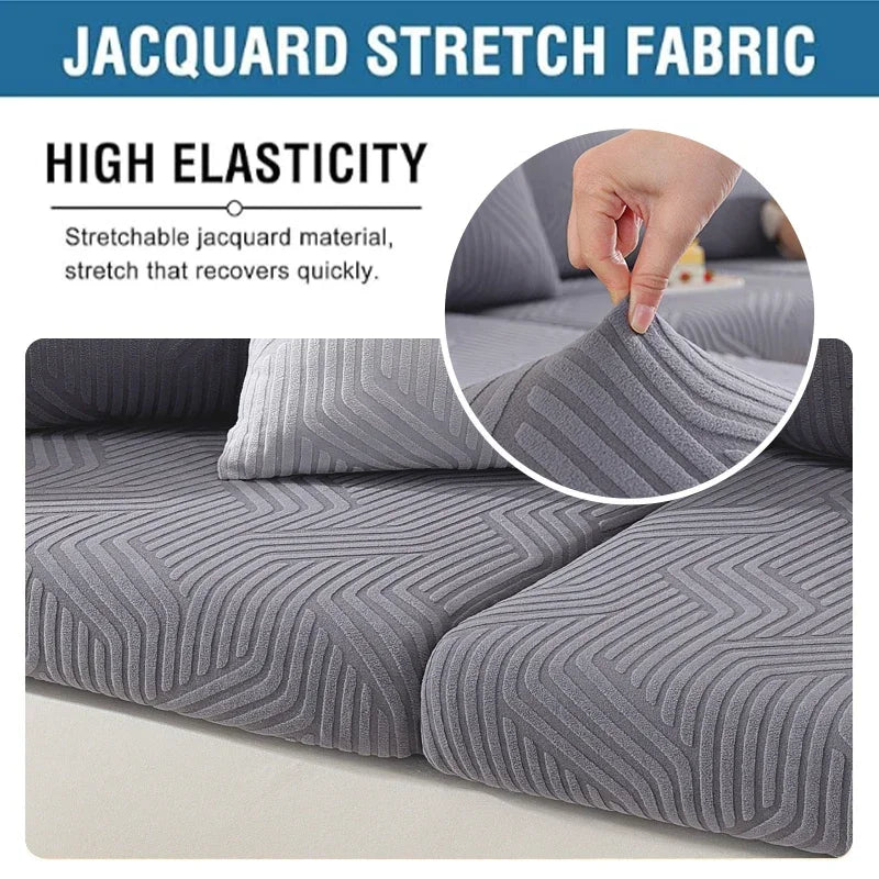 Jacquard-sofföverdrag Delade sofföverdrag Slitstarka spandex-sofföverdrag för kontor och heminredning