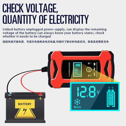2V 6A bilbatteriladdare intelligent snabbladdning pulsreparationstyp full autostopp dubbelläge blysyra för motorcykellastbil