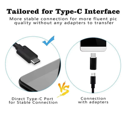 5,5/7,0 mm typ-C endoskopkamera 6 lysdioder justerbar USB OTG Android flexibel inspektionsboroskopkameror för telefon PC