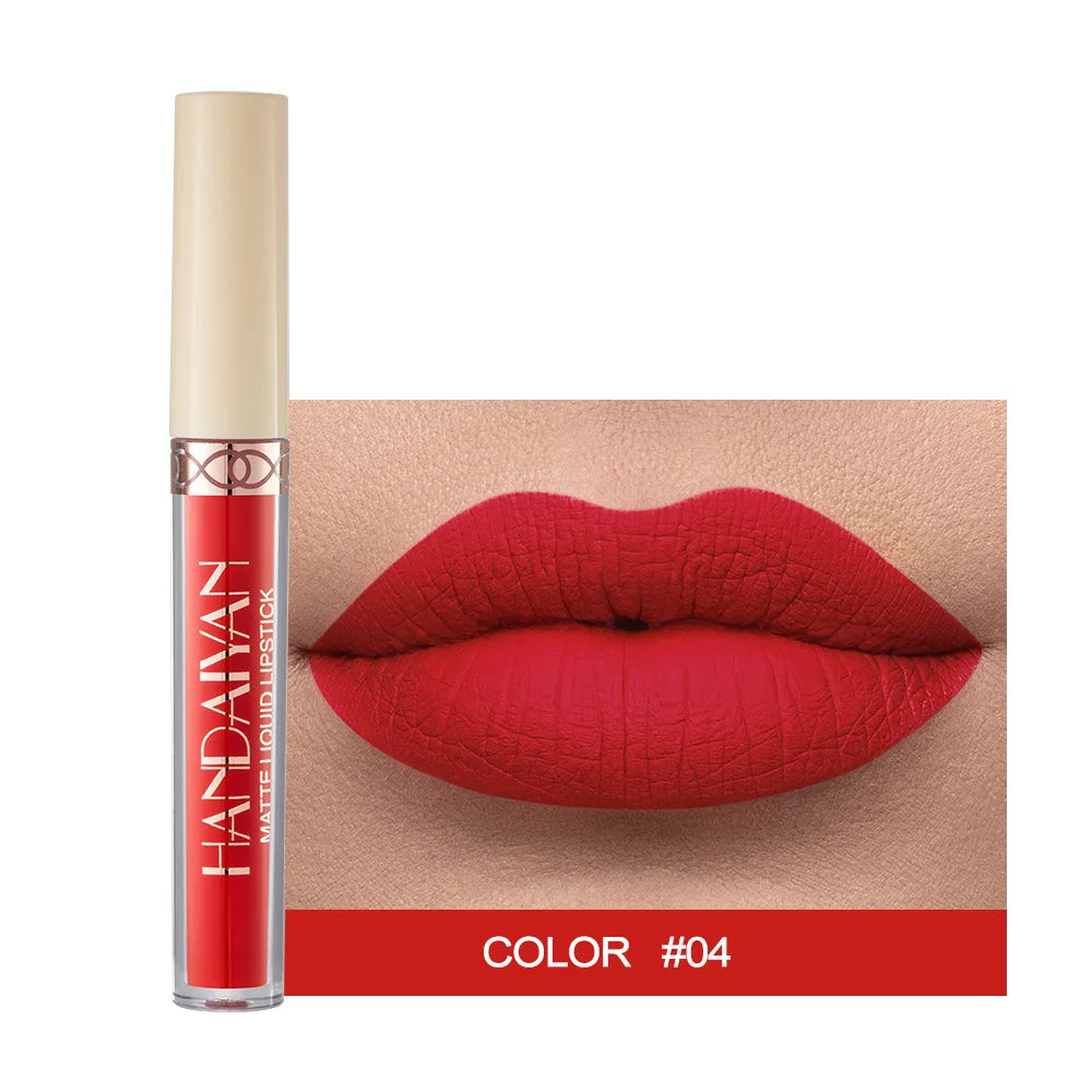 Vattenfast Nude Matt Flytande Läppstift Non-stick Cup Lip Toning Makeup Matte Red Lip Gloss Kosmetika Långvariga Läppstift Makeup