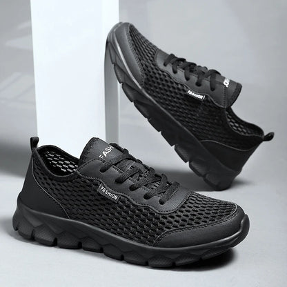 Sommar Herr Sneakers Högkvalitativa Andningsbara Fritidsskor Utomhus Halkfria Herrsportskor Lätt Mode Tennisskor