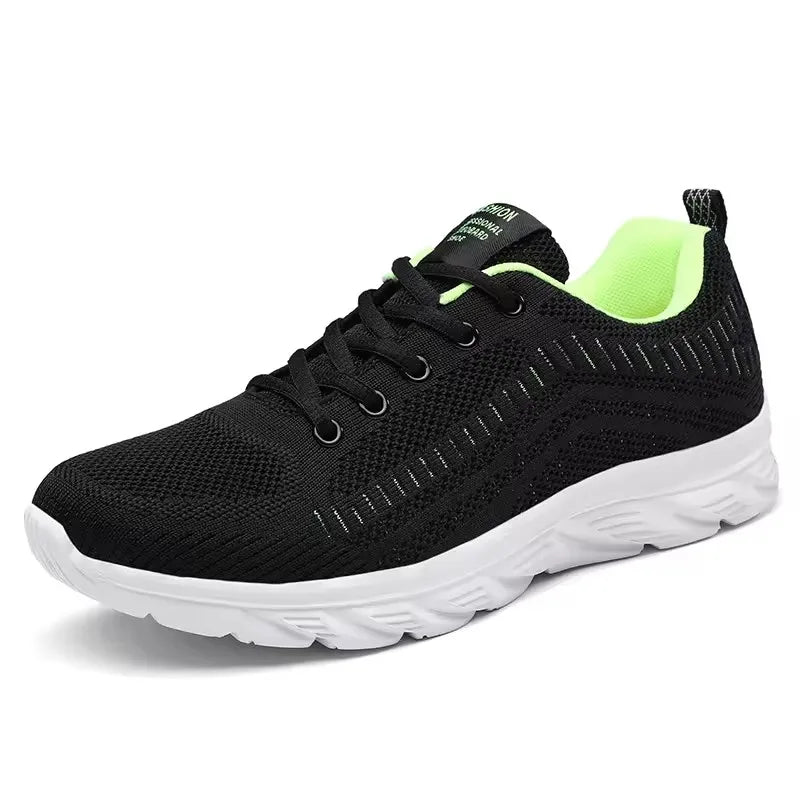 Sport Herr Löpning Joggingskor Casual Sneakers Utomhus Snörning Andningsbara Mesh Lätta Tennis Utomhus Promenader Storlek 39-46
