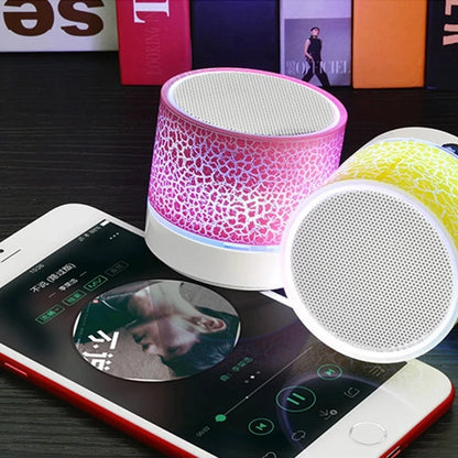Trådlös Bluetooth-högtalare Mini PC-högtalare Crack LED SD-kort USB Subwoofer Bärbar musikljudkolumn för stationär dator
