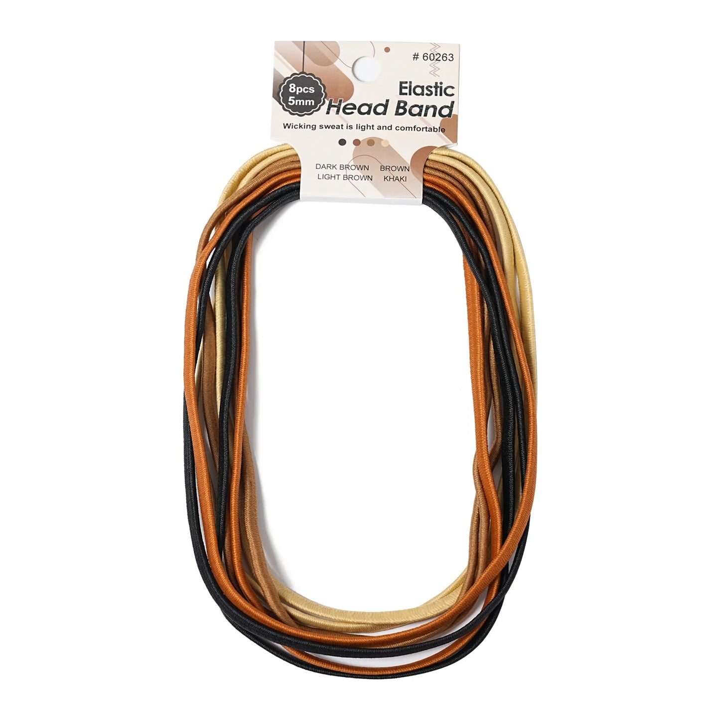 8 st godisfärgade hårband för kvinnor och män, yogahårband, 0,5 cm, sporthårband för flickor, halkfri fotboll, löpning, fitnesshåraccessoarer, set