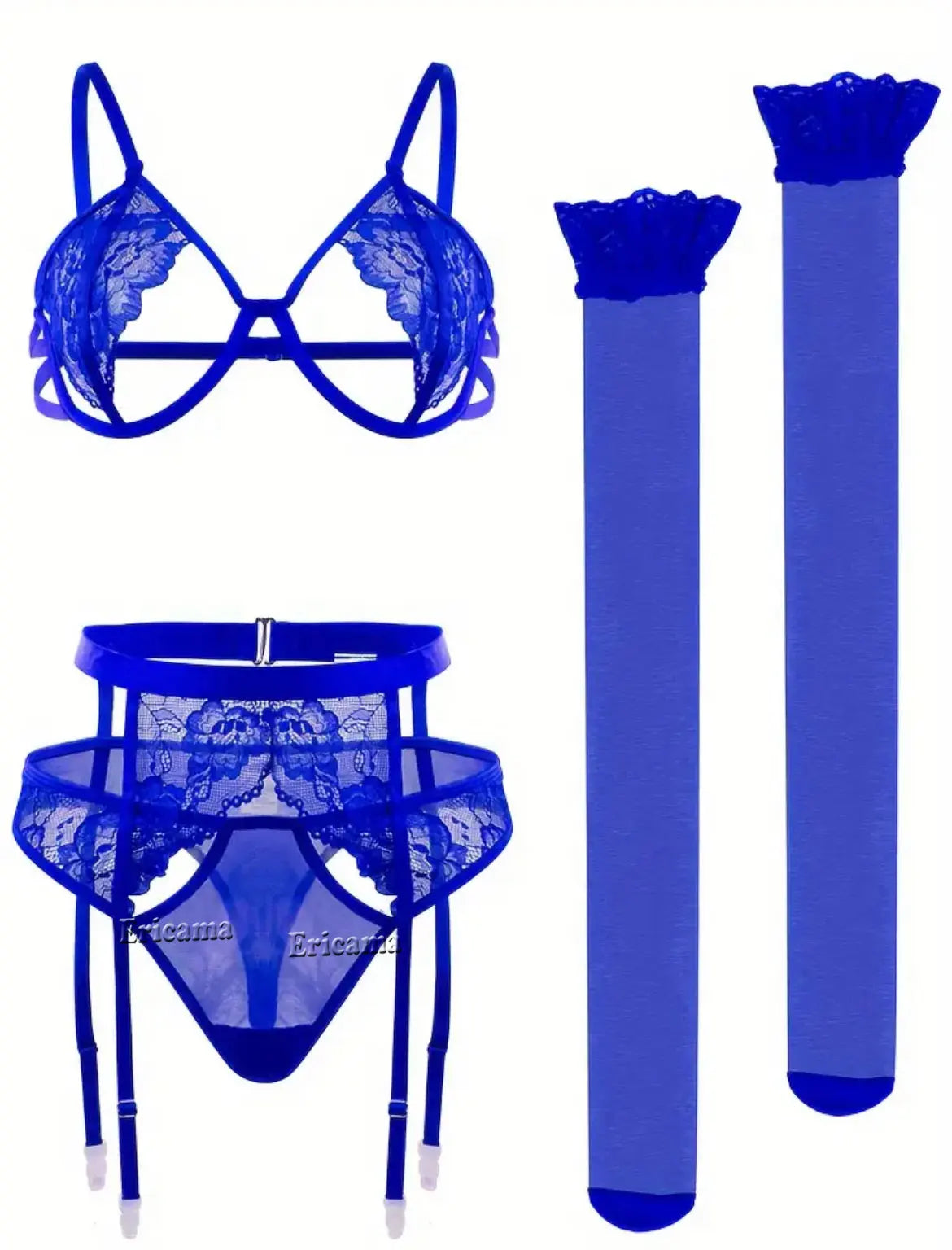 Sexiga underkläder för kvinnor Spets Transparenta underkläder Trosor och trosor BH-kit Push Up-set Erotiska underkläder Sexiga BH-set