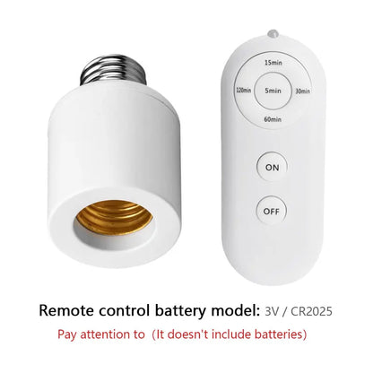E27 skruvfjärrkontroll lamphuvud intelligent timer AC85-265V lamphållare 5-växlad timerbrytare LED-lamphållare miljö