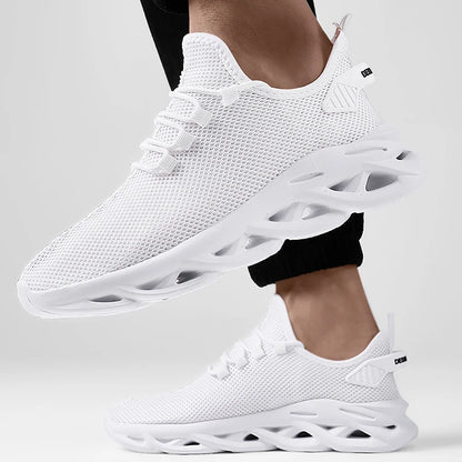 Sommar Herr Casual Sport Löparskor Andningsbara Lätta Sneakers Utomhus Mesh Svart Atletisk Jogging Tennis Vandring Skor