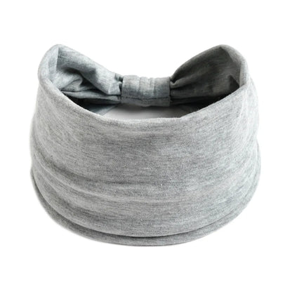 Mode Enfärgad Bred kant Bomullsyoga absorberar svett Dam Flickor Pannband Huvudbonad Turban Bandage Håraccessoarer Huvudbonader