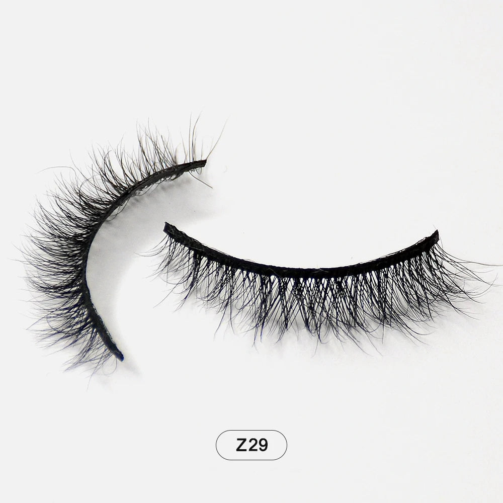 Makeup Minkfransar Fluffiga Mjuka Hela Lösögonfransar Naturliga Lösögonfransar Wispy Lash Extension