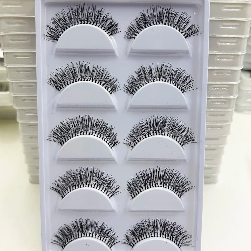 Naturliga 3D Mink Lösögonfransar, Makeup Lösögonfransar, Faux Cils, Makeup Skönhetsverktyg, Partihandel, 5 Par