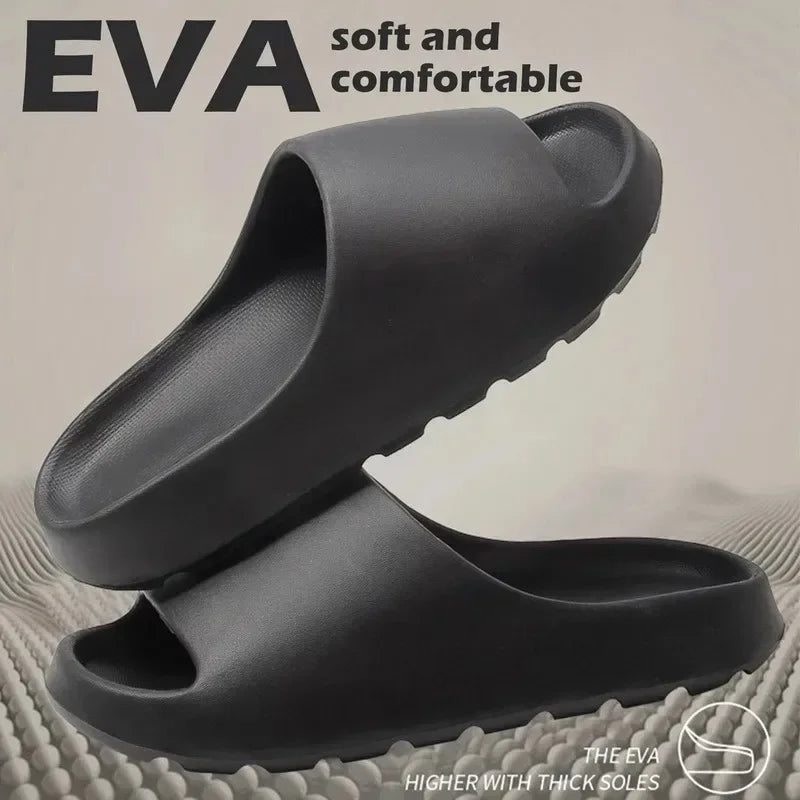 Kokosnötsandaler Moln Tjocksulade Sandaler Sommarmode Mjuk Botten Strand Herrtofflor Damsandaler EVA Slides