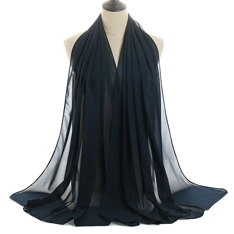 Ramadan Islamisk Instant Bubble Chiffong Sjal Halsduk Dam Huvudbonad Kvinnor Hijabs Halsdukar Bufandas Muslimsk Slöja Hijab Snood 180*70cm