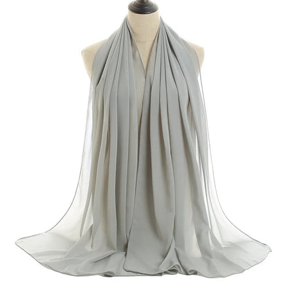 Ramadan Islamisk Instant Bubble Chiffong Sjal Halsduk Dam Huvudbonad Kvinnor Hijabs Halsdukar Bufandas Muslimsk Slöja Hijab Snood 180*70cm