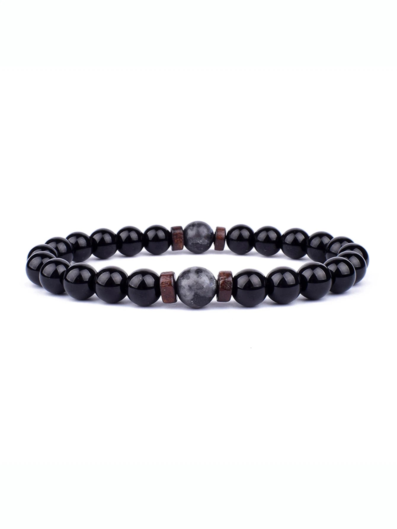 8mm lavaarmband för män vulkaniska stenar träpärlor armband tibetansk buddha handledskedja kvinnor män smycken gåva nya armband