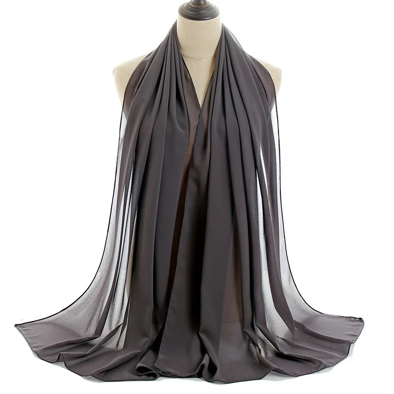 Ramadan Islamisk Instant Bubble Chiffong Sjal Halsduk Dam Huvudbonad Kvinnor Hijabs Halsdukar Bufandas Muslimsk Slöja Hijab Snood 180*70cm
