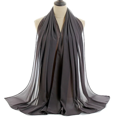 Ramadan Islamisk Instant Bubble Chiffong Sjal Halsduk Dam Huvudbonad Kvinnor Hijabs Halsdukar Bufandas Muslimsk Slöja Hijab Snood 180*70cm