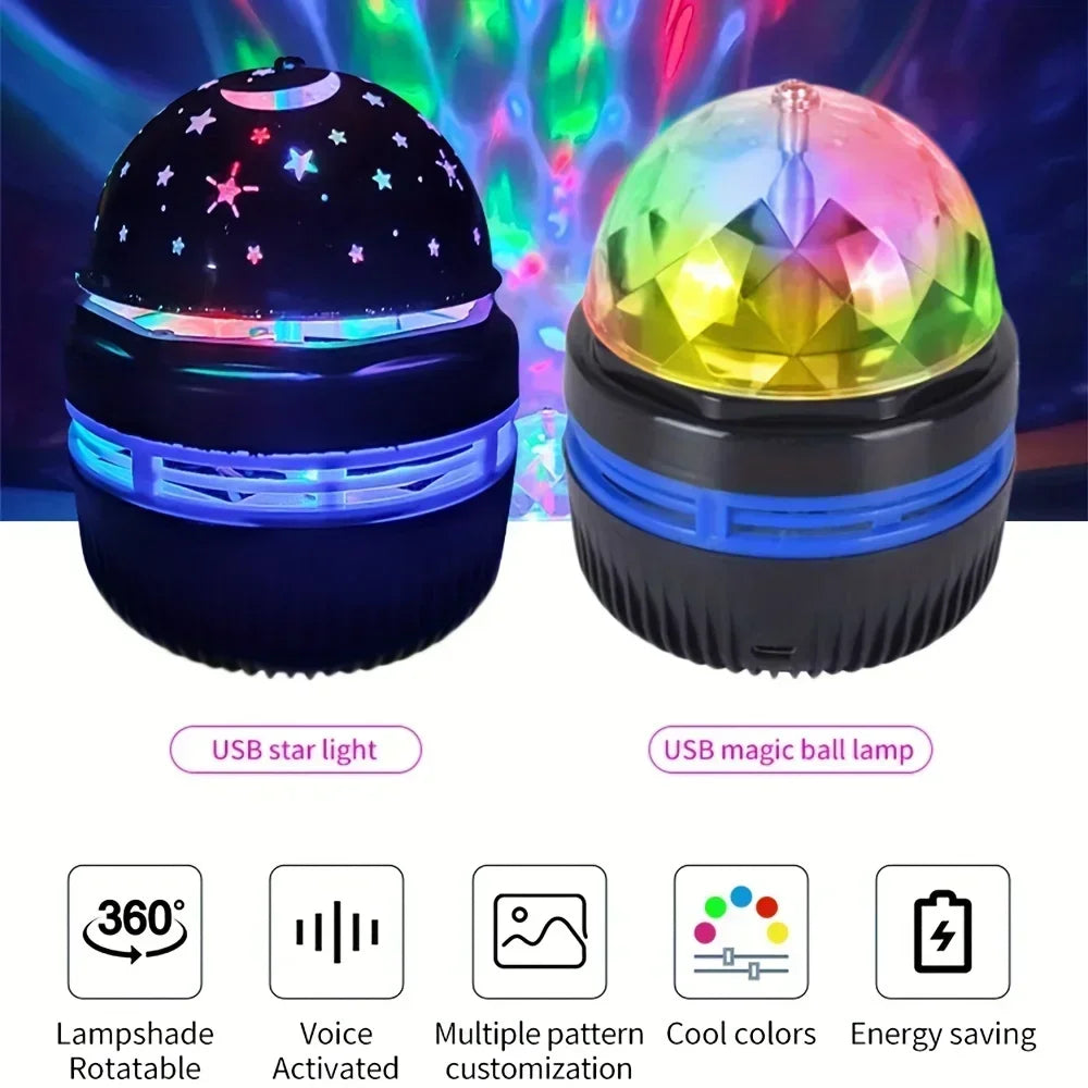 LED-galaxprojektorlampa flerfärgad fjärrkontroll för sovrumsdekoration julstjärneprojektor nattlampa nyårspresent