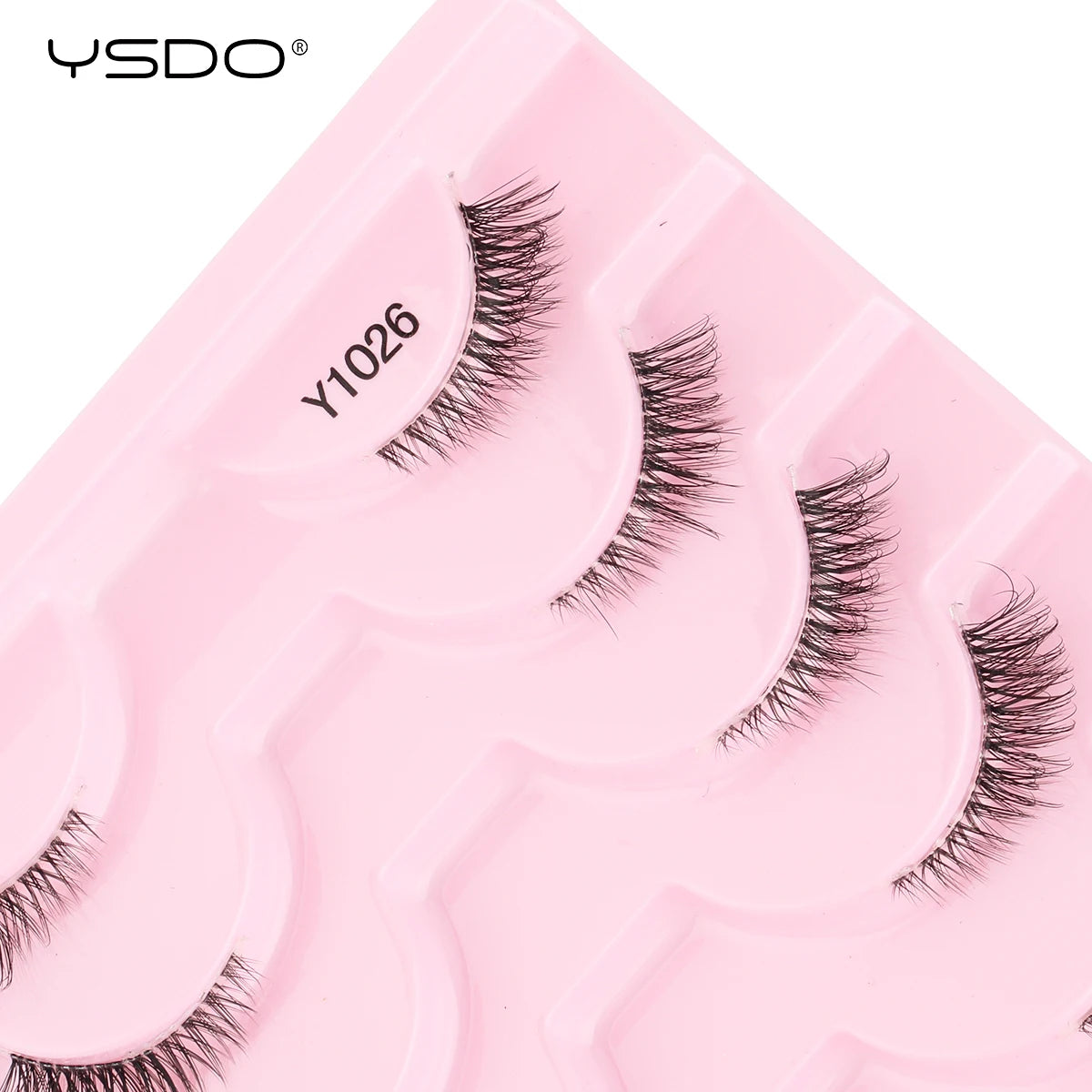 YSDO Fox Eye fransar 3/10 par fransar 3D mink naturliga fransar mjuka kattögonfransar förlängning fluffiga fransar smink halva ögonfransar