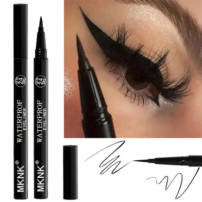 1 st svart fin långvarig flytande eyeliner vattenpenna vattentät snabbtorkande eyeliner som inte bleknar nybörjarvänlig ögonmakeup