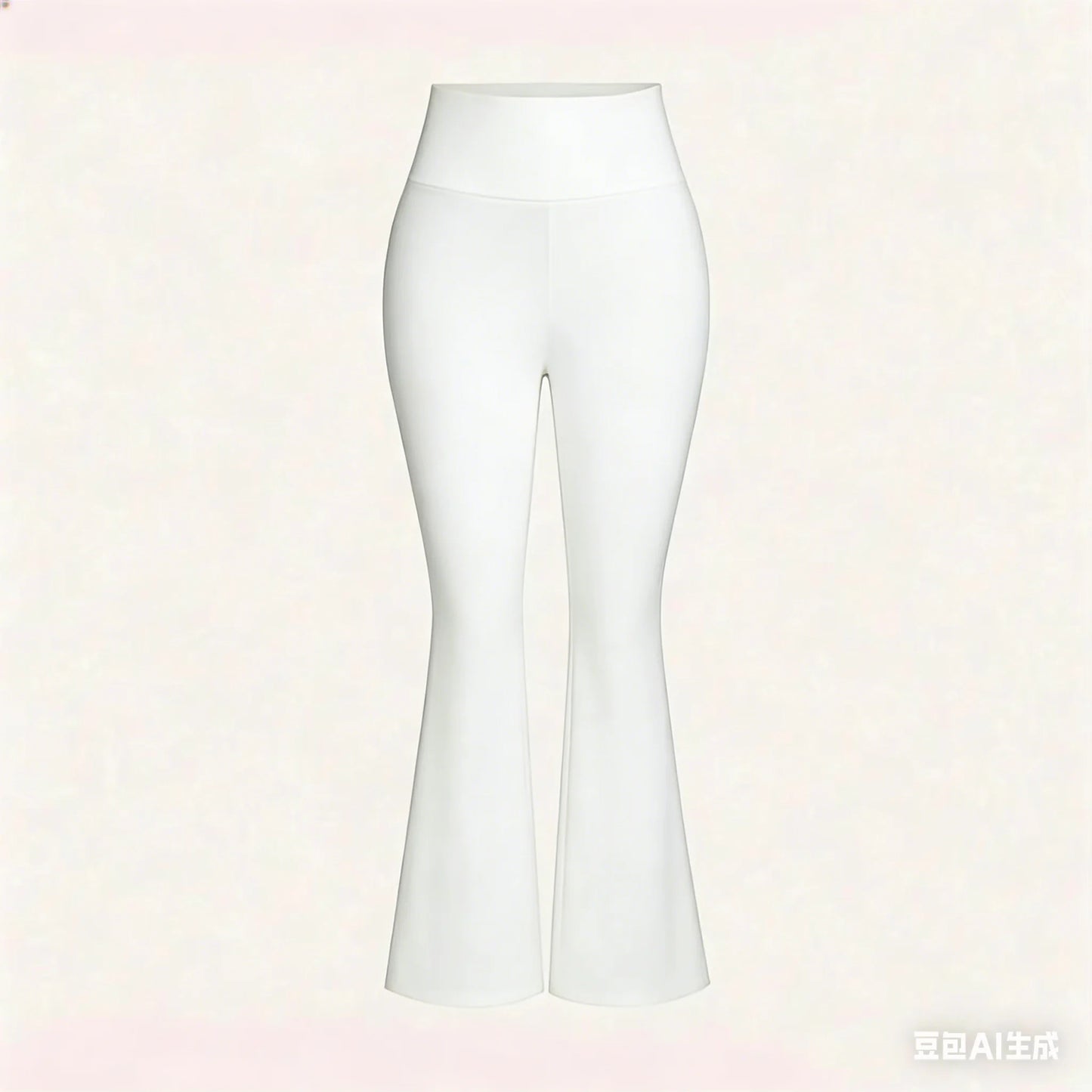 Moderiktiga vita högmidjade utsvängda yogaleggings för kvinnor slim fit vida benbyxor stretchiga andningsbara vardagsbyxor för yoga dagligen