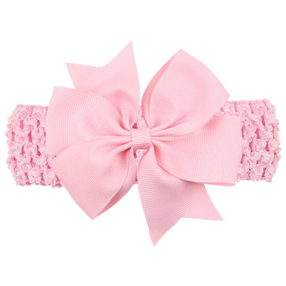 Baby Flicka Pannband Stor Rosett Rosett Bandage Band Hårtillbehör Band Barn Nyfödda Barn Huvudbonad Turban