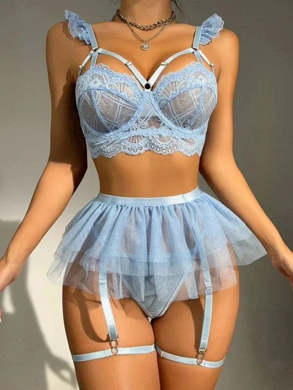 Cosplay Sexiga Erotiska Underkläder Dambehå Och Trosor Strumpebandshållare Sexiga Underklädesset För Sex Damunderklädesset Sexiga Kostymer