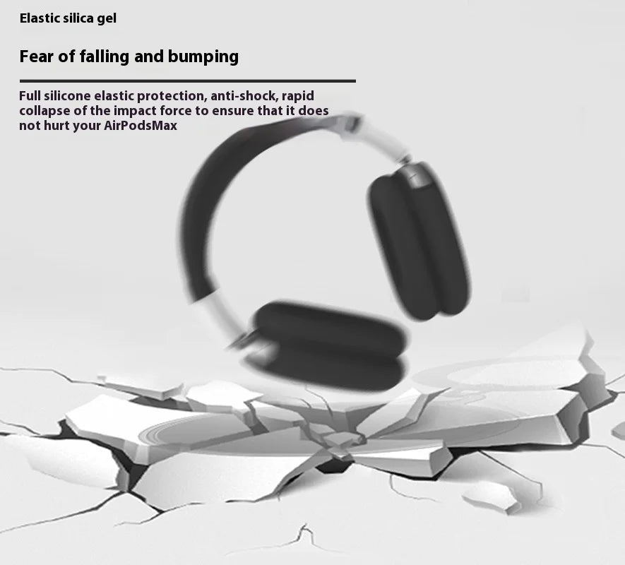 För Airpods Max Headset Skyddsfodral Tillbehör Förvaringsfodral Transparent Skal Lyser i Mörkret Fyra Delat Set Coolt