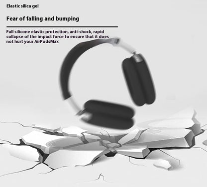 För Airpods Max Headset Skyddsfodral Tillbehör Förvaringsfodral Transparent Skal Lyser i Mörkret Fyra Delat Set Coolt