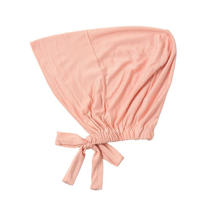 Muslimska Kvinnor Inner Hijab Mössor Stretch Justerbar Elastisk Bonnet Knytband Jersey Kvinnlig Huvudbonad Turbante Mujer