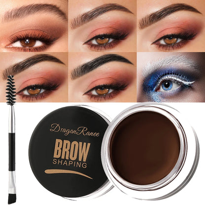 Matt Brun Svart Vild Ögonbrynskräm 3D Naturlig Färg Ögonbrynsförstärkare Gelvax Vattentät Varaktig Ögonmakeup Kosmetiska Verktyg