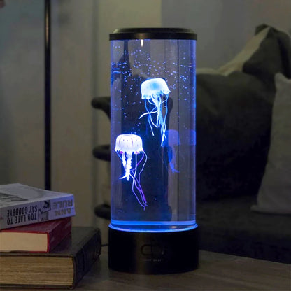 Manetlampa Akvariumlampa 5 Färger Fancy LED USB Bord Nattlampa Barn Presentbelysning för Heminredning Sovrum