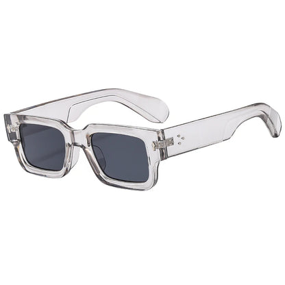 Hiking New High Square Quality Rivet Anti Light Glasses Fashion Eyeglasses Men's Punk Rectangle Design Retro Glasses UV400