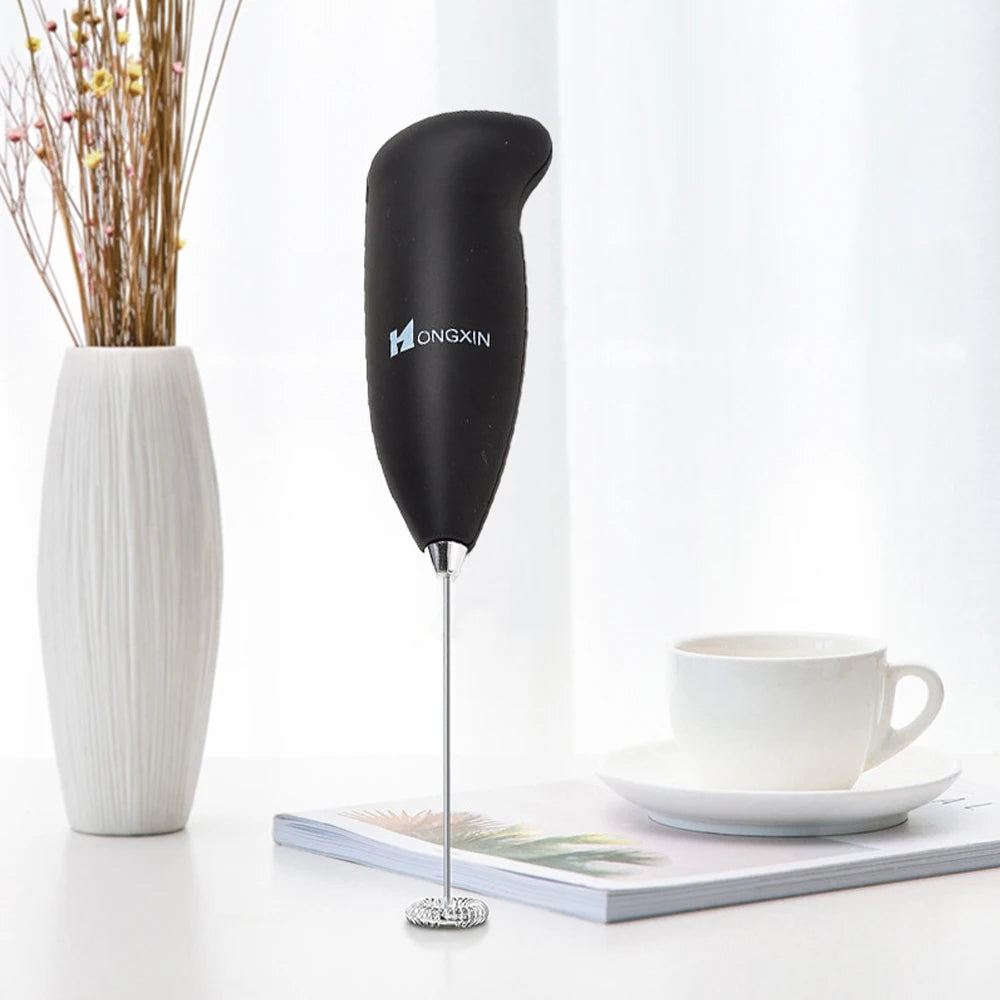 Elektrisk visp Bärbar handhållen mixer Kaffe Mjölkrörare Köksredskap Rostfritt stål Mjölkskummare